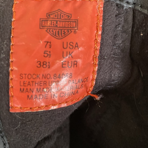 Harley Davidson Boots. Size 7.5. Black with Logo Details - Picture 11 of 11